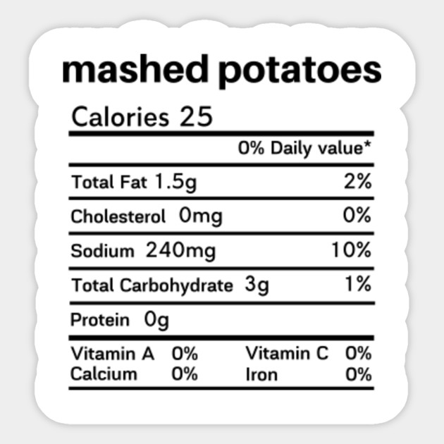 34 Mashed Potatoes Nutrition Label Labels Database 2020